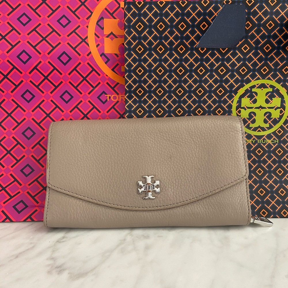 Tory Burch French Grey large wallet.